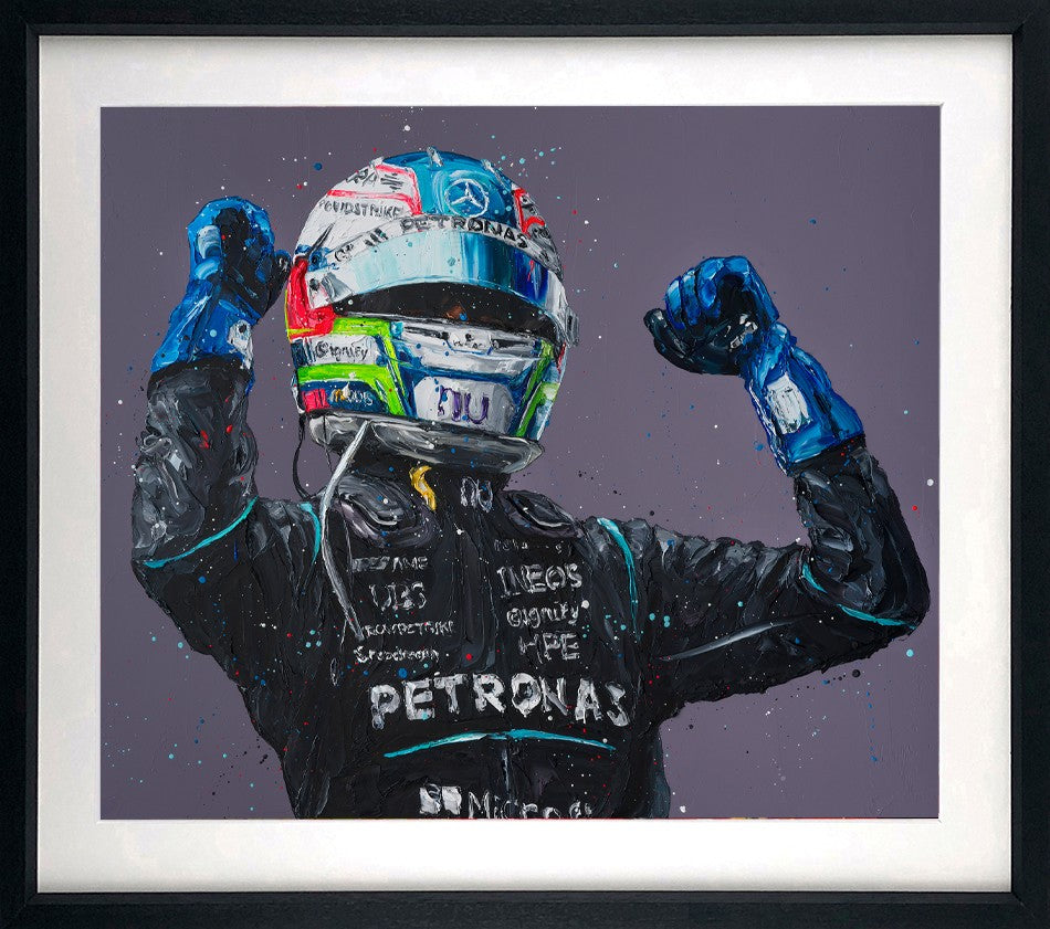 Antonelli First Win Signed Framed Limited Edition Print on Paper by Artist Paul Oz