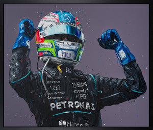 Antonelli First Win Signed Framed Limited Edition Print on Canvas Hand Embellished by Artist Paul Oz