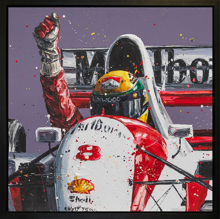 Concourse Senna Framed Limited Edition Embellished Boxed Canvas by Artist Paul Oz