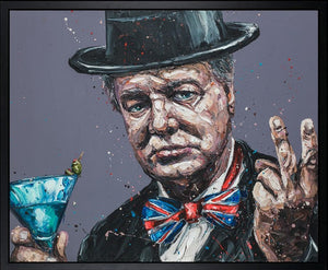 I'm Easily Satisfied With The Best Framed Signed Limited Edition Print on Canvas by Artist Paul Oz