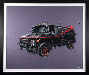 I Love It When A Plan Comes Together Framed Original Mixed Media Oil Painting on Board by Artist Paul Oz