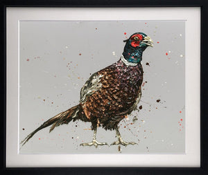 Jack The Pheasant Framed Signed Limited Edition Print on Paper by Artist Paul Oz