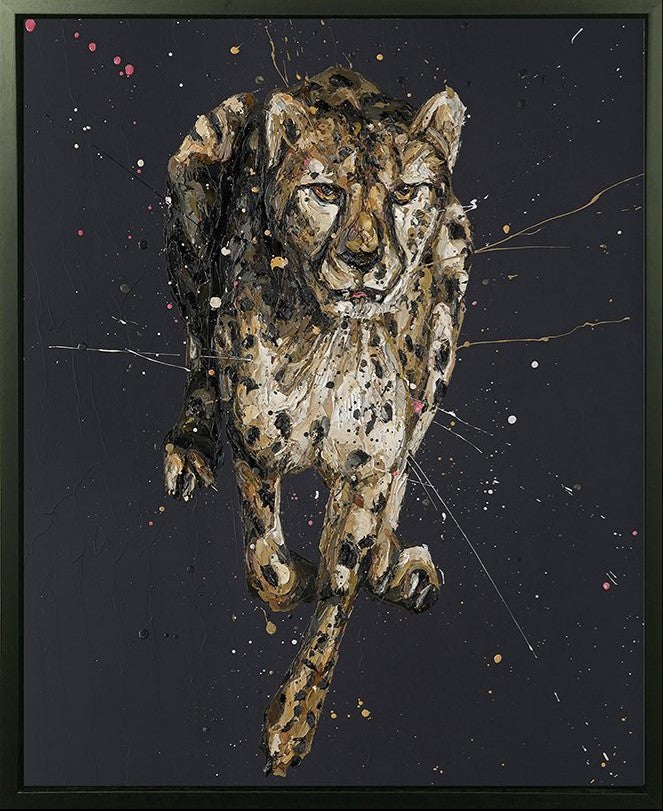 Lance Framed Signed Limited Edition Print on Canvas by Artist Paul Oz
