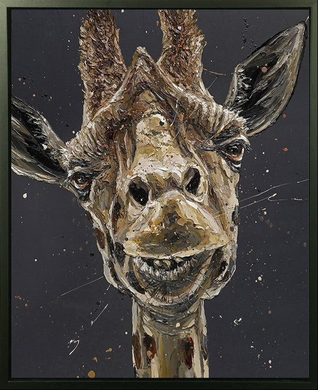 Lisa Framed Signed Limited Edition Print on Canvas by Artist Paul Oz