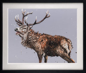 Monarch Of The Glen Framed Signed Limited Edition Print on Paper by Artist Paul Oz