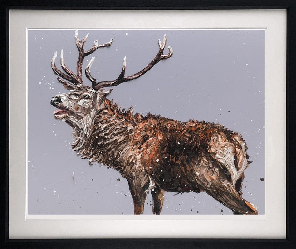 Monarch Of The Glen Framed Signed Limited Edition Print on Paper by Artist Paul Oz