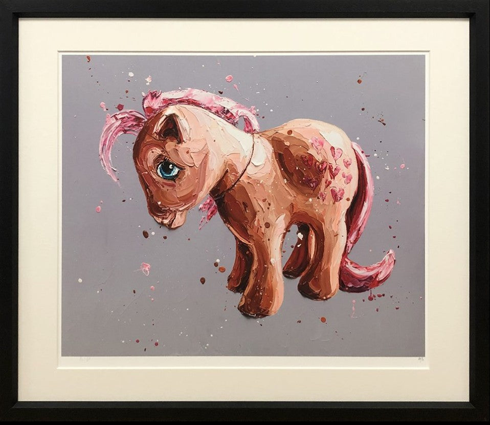 Peaches Framed Signed Limited Edition Print on Paper by Artist Paul Oz