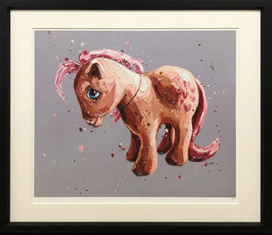 Peaches Framed Signed Limited Edition Print on Paper by Artist Paul Oz