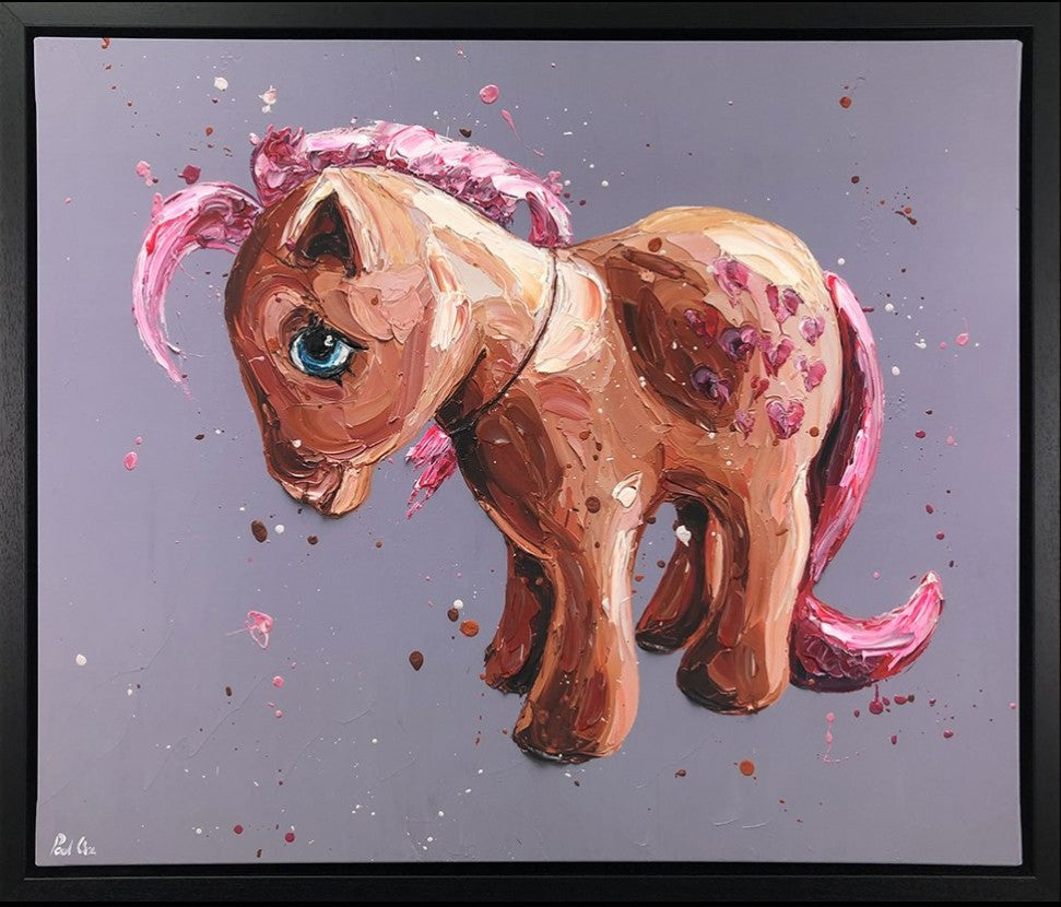Peaches Framed Signed Limited Edition Print on Canvas by Artist Paul Oz