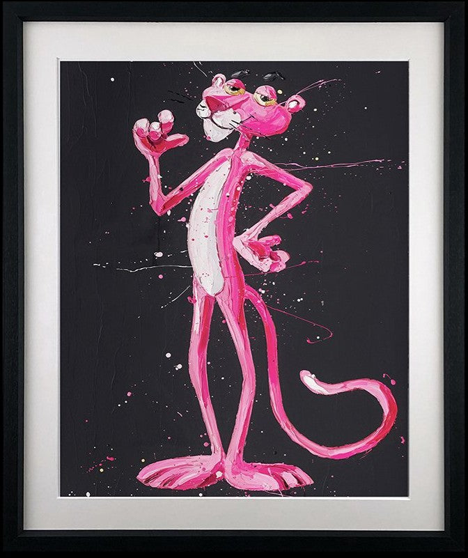 Positively Pink Framed Signed Limited Edition Print on Paper by Artist Paul Oz