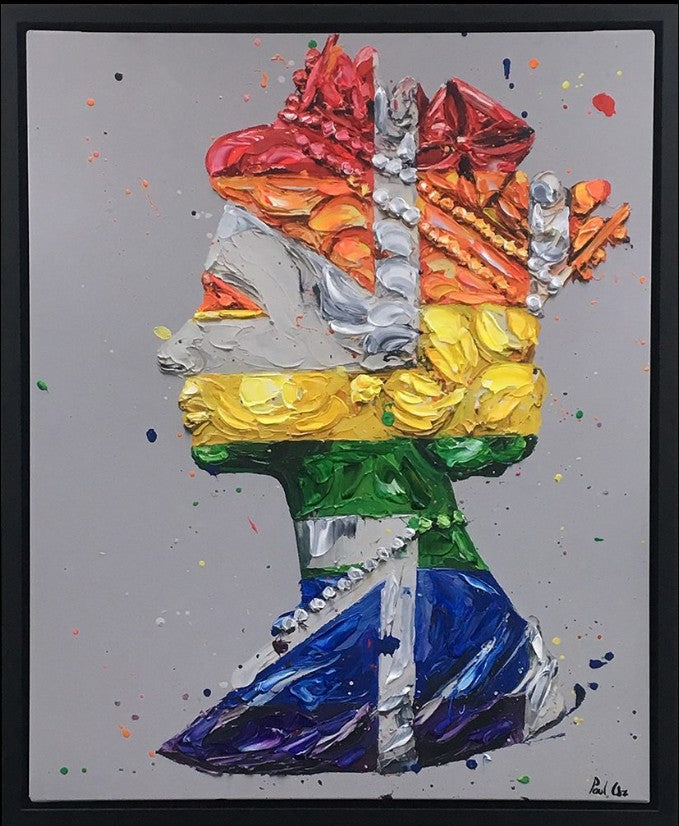 Pride Queen Framed Signed Limited Edition Print on Canvas by Artist Paul Oz