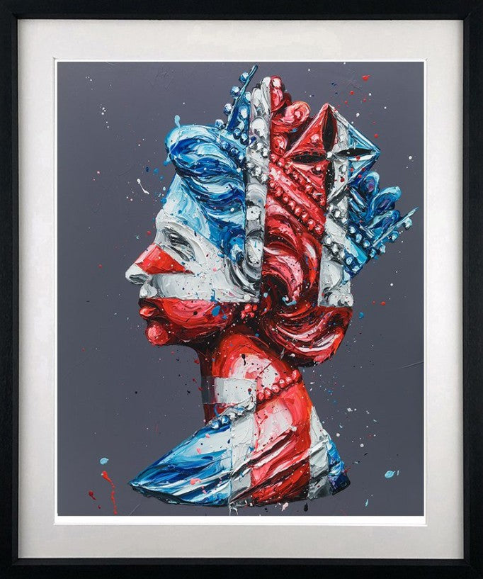 Queen of Jack II Framed Signed Limited Edition Print on Paper by Artist Paul Oz