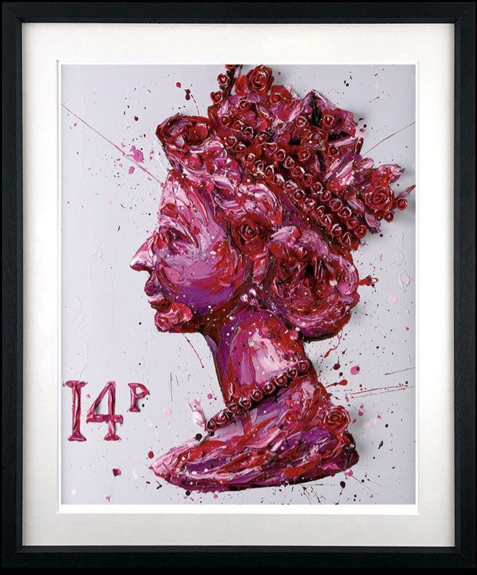 Queen of Roses  Framed Signed Limited Edition Print on Paper by Artist Paul Oz