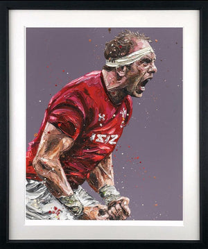 Screaming At The English Framed Signed Limited Edition Print on Paper by Artist Paul Oz