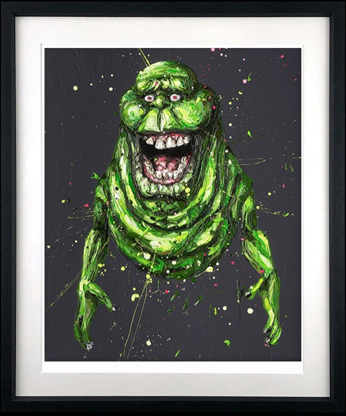Slimer  Framed Signed Limited Edition Print on Paper by Artist Paul Oz