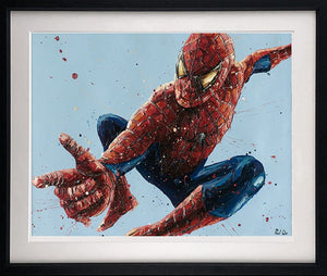 Spiderman 2  Framed Signed Limited Edition Print on Paper by Artist Paul Oz