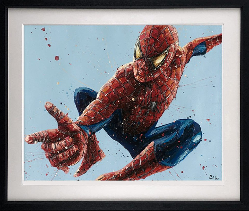 Spiderman 2  Framed Signed Limited Edition Print on Paper by Artist Paul Oz
