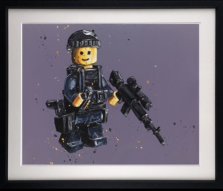 Stand By  Framed Signed Limited Edition Print on Paper by Artist Paul Oz