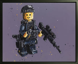 Stand By Framed Signed Limited Edition Print on Canvas by Artist Paul Oz