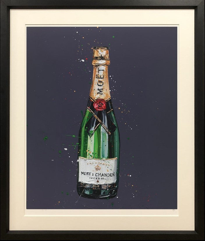 Vintage Framed Signed Limited Edition Print on Paper by Artist Paul Oz